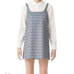 Maje Blue and White Patterned Dress